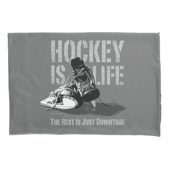 Hockey Is Life Pillow Case (Front)