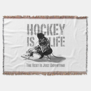 Hockey Is Life Throw Blanket