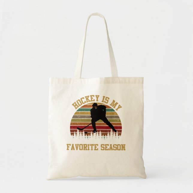 Hockey Is My Favorite Season Retro Grunge Classic  Tote Bag (Front)
