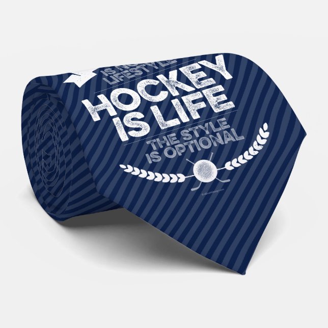 Hockey Is Not A Lifestyle Neck Tie (Rolled)