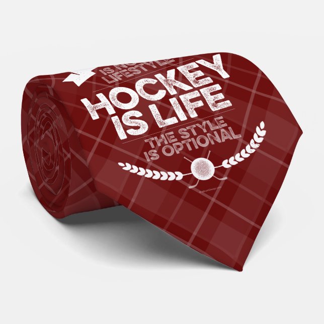 Hockey Is Not A Lifestyle Neck Tie (Rolled)