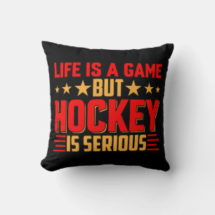 Hockey Is Serious Throw Pillow