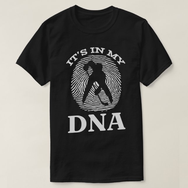 Hockey It`s In My Dna Fingerprint Hockey  T-Shirt (Design Front)