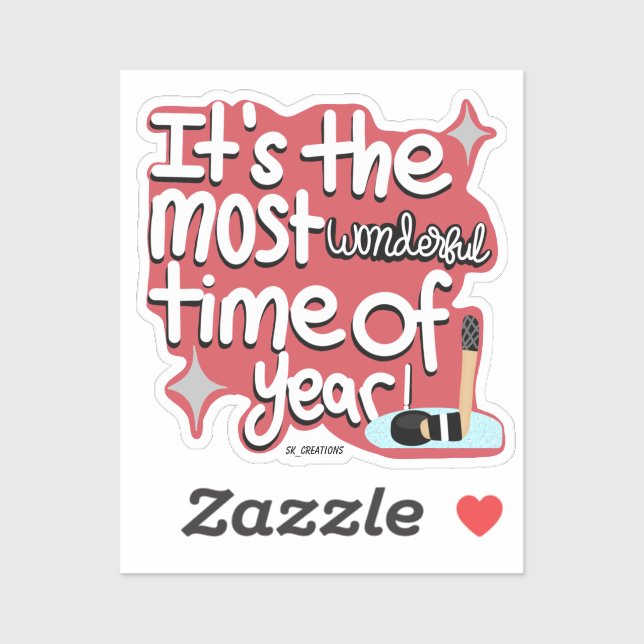 Hockey: It's The Most Wonderful Time Of Year  Sticker (Sheet)