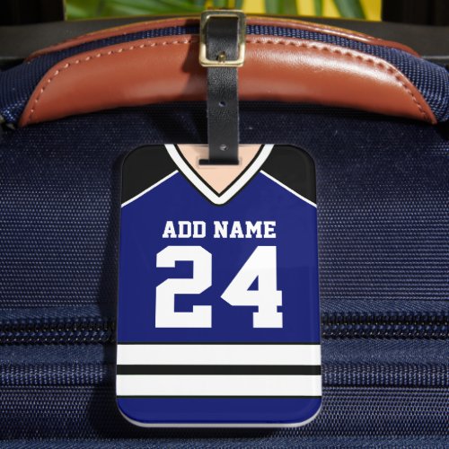 Hockey Jersey Custom NameNumber Bag Tag