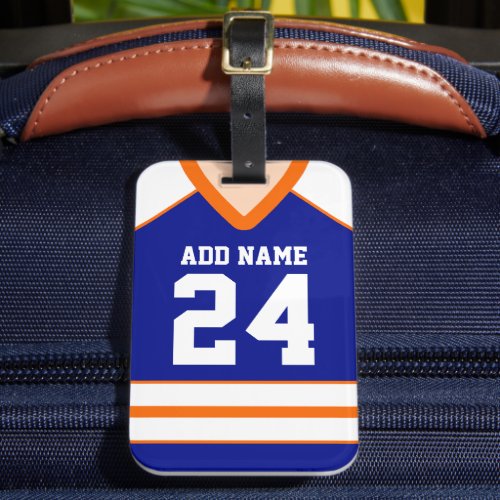 Hockey Jersey Custom NameNumber Bag Tag