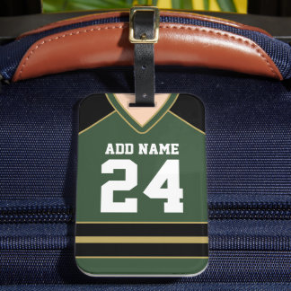 Hockey Jersey Custom Name/Number Bag Tag