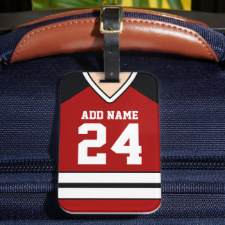 Hockey Jersey Custom Name/Number Bag Tag