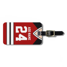 Hockey Jersey Custom Name/Number Bag Tag