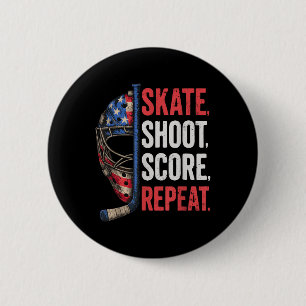 Hockey Jersey Gifts For Men Kids Youth Adults Funn Button