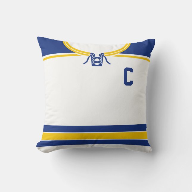 Hockey Jersey Name & Number Template Pillow (Front)