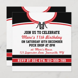 Hockey Jersey Themed Party Invites Template
