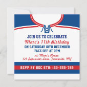 Hockey Jersey Themed Party Invites Template (Front)