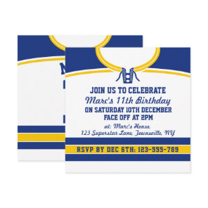 Hockey Jersey Themed Party Invites Template