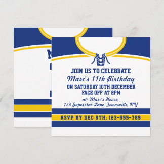 Hockey Jersey Themed Party Invites Template