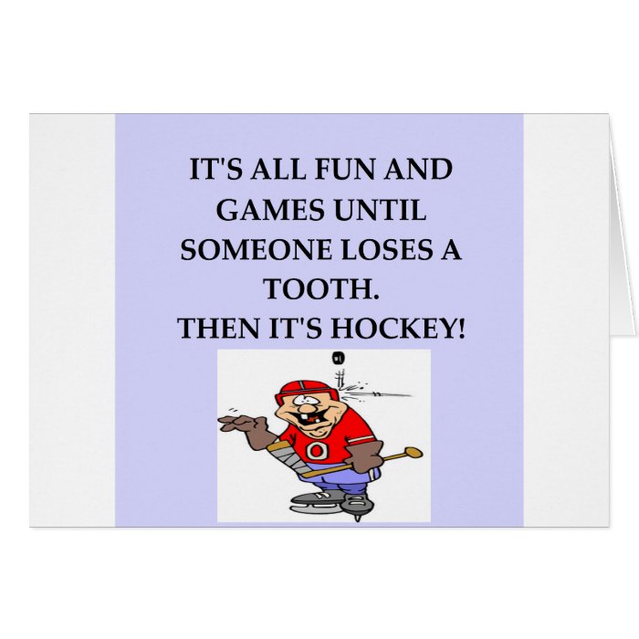 hockey joke greeting cards