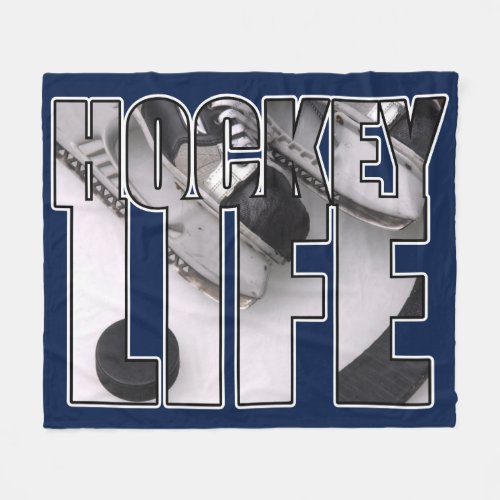 Hockey Life Hockey Gear On Ice Fleece Blanket