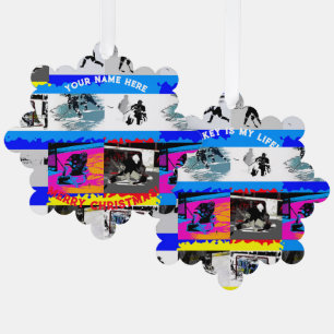 Hockey Life - Ice Hockey Players Ornament Card