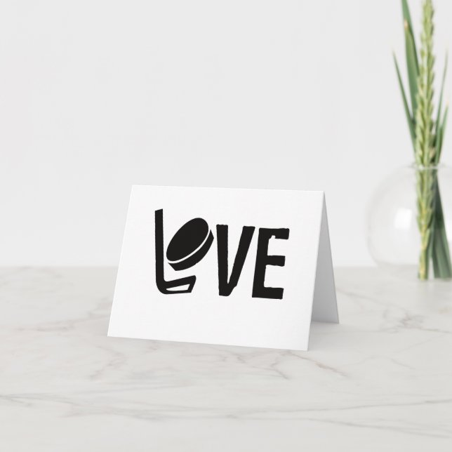 Hockey Love Blank Any Occasion Greeting Card (Front)