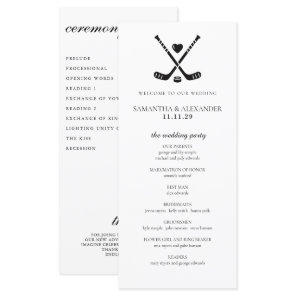 Hockey Love Ceremony Program