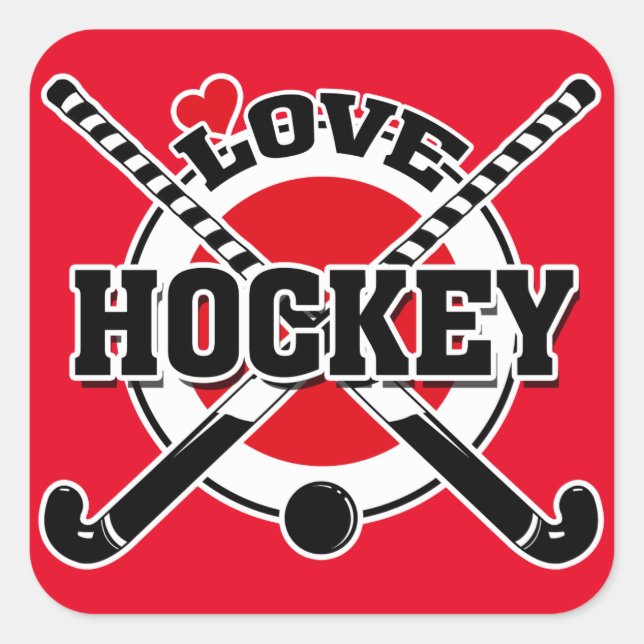 Hockey - Love Hockey Square Sticker (Front)