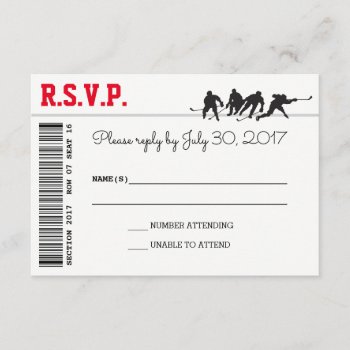Hockey Love Rsvp Cards by goskell at Zazzle