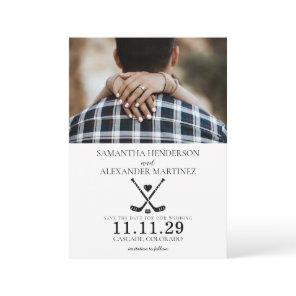 Hockey Love Wedding Save The Date