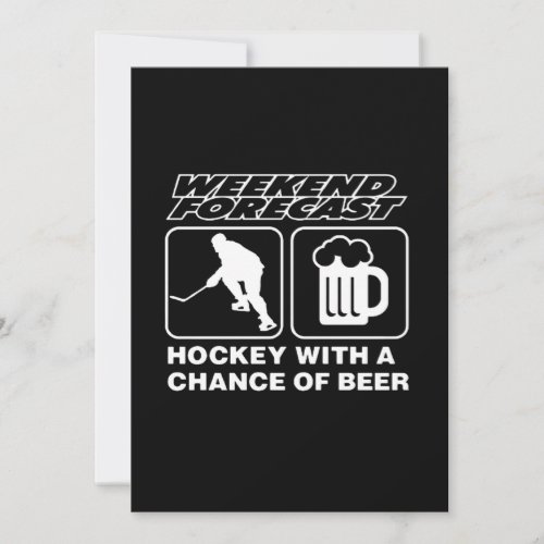 Hockey Lover  Hockey With A Chance Of Beer Holiday Card