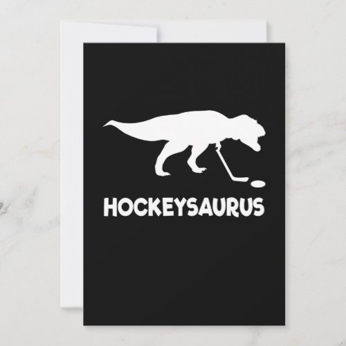 Hockey Lover  the Hockey Saurus Holiday Card