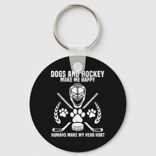 Hockey Makes Me Ice Hockey Happy Player Gift Penal Keychain