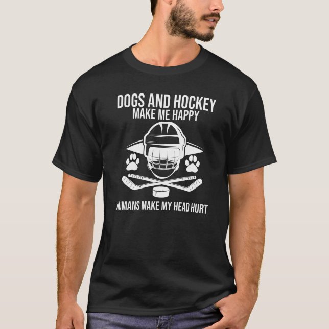 Hockey Makes Me Ice Hockey Happy Player   Penalty  T-Shirt (Front)