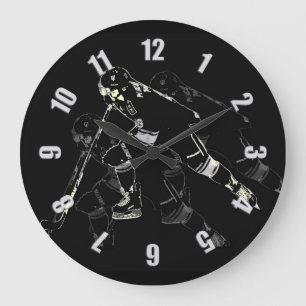 Hockey Mania - Hockey Player Large Clock