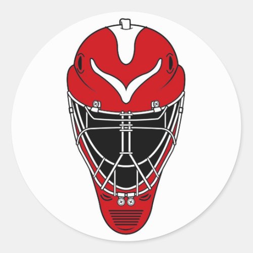 Hockey mask classic round sticker