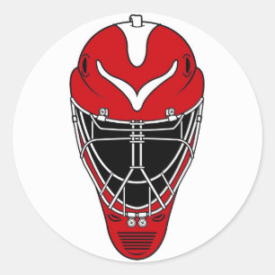 Hockey mask classic round sticker