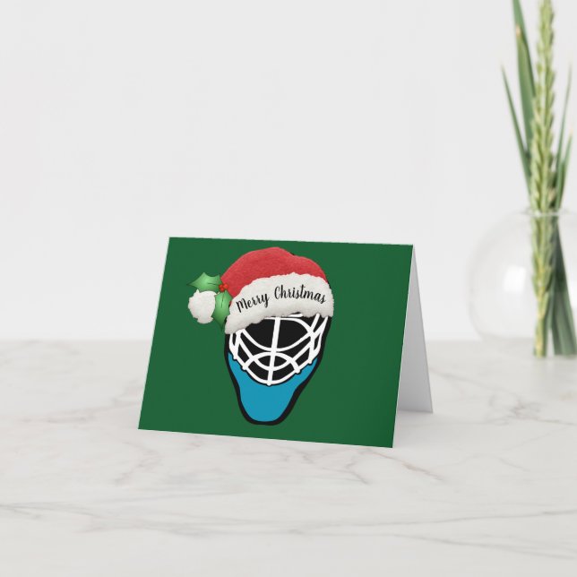 Hockey Mask Design Folded Greeting Card (Front)