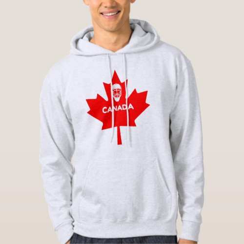 Hockey Mask On Canada Maple Leaf Hoodie