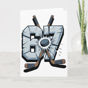 Hockey Meme Six Seven 6 7 67 Hockey Meme  Card