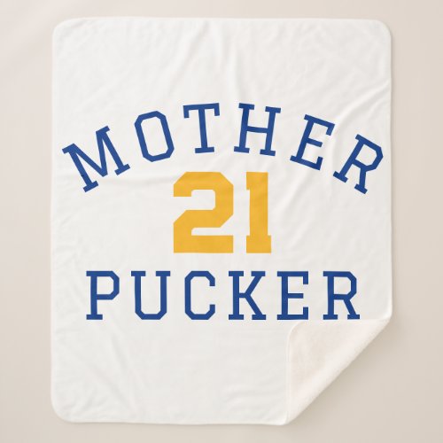Hockey Mom Blanket Mother Pucker Custom Number 