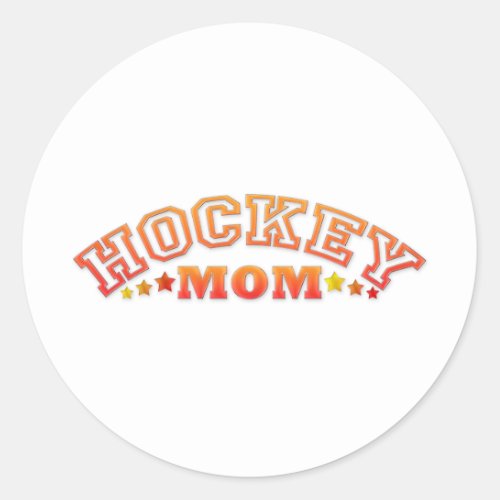 Hockey Mom Classic Round Sticker