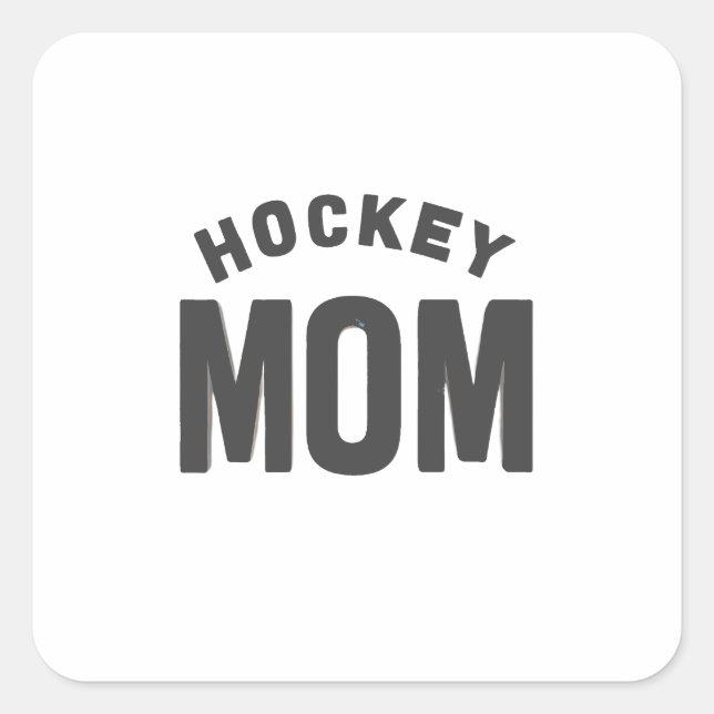 Hockey Mom Digital Art Design2 Square Sticker (Front)