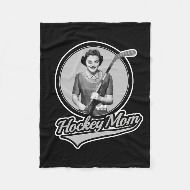 Hockey Mom Fleece Blanket (Front)