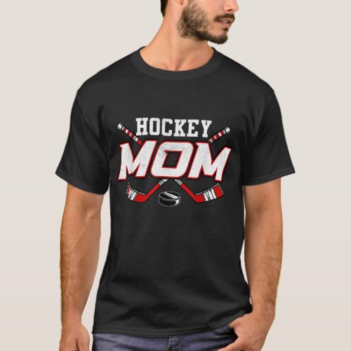 Hockey Mom For Women Mama Mothers Day Vintage T_Shirt
