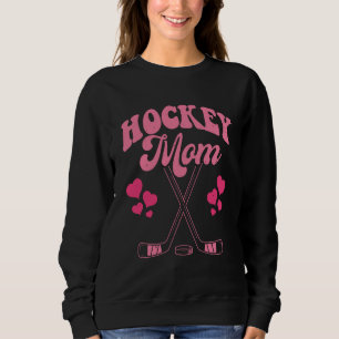 Hockey Mom Frisbee Retro Vintage 70's 80's Sweatshirt