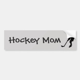 Hockey Mom Fun Quote Hockey Player Bumper Sticker