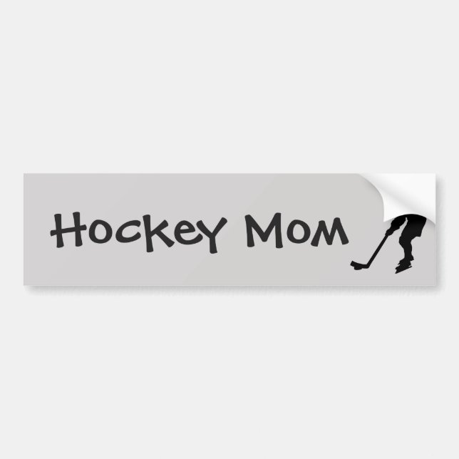 Hockey Mom Fun Quote Hockey Player Bumper Sticker (Front)