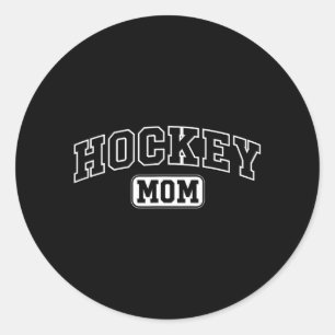 Hockey Mom Funny Athletic Lettering Mothers Day Classic Round Sticker