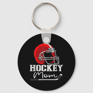Hockey Mom Funny Hockey Player Mom Keychain