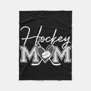 Hockey Mom Game Day Ice Hockey Mom Mother  Fleece Blanket