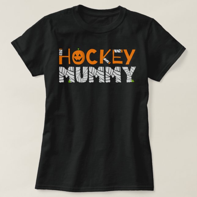Hockey Mom Halloween Shirt Hockey Mummy Classic T  (Design Front)