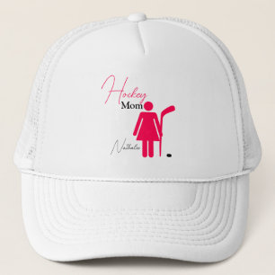 Hockey Mom Hot Pink Trucker Hat